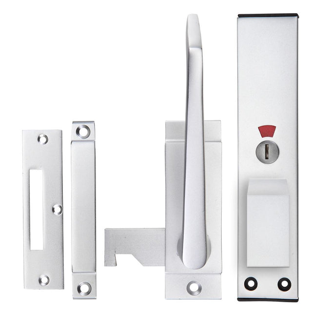 High quality image of the Zoo Hardware - Facility Indicator - Reversible - Satin Aluminium | Sku. zaa100sa | available to order from Trade Door Handles.