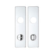 High quality image of the Zoo Hardware - Spare Push on Bathroom Backplate for Aluminium including the Turn and release - 78mm Centres | Sku. zaa3sa78 | available to order from Trade Door Handles.