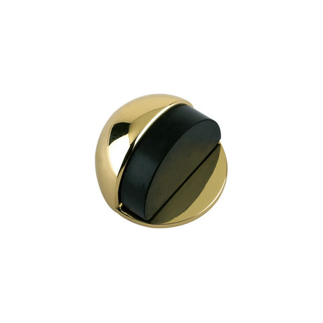 High quality image of the Zoo Hardware - Door Stop - Floor Mounted - Oval 45mm dia. - Polished Brass | Sku. zab06 | available to order from Trade Door Handles.