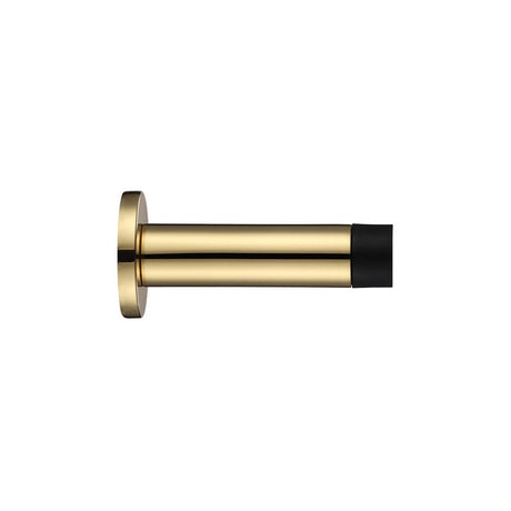 High quality image of the Zoo Hardware - Door Stop - Cylinder c/w Rose 70mm - Polished Brass | Sku. zab07 | available to order from Trade Door Handles.