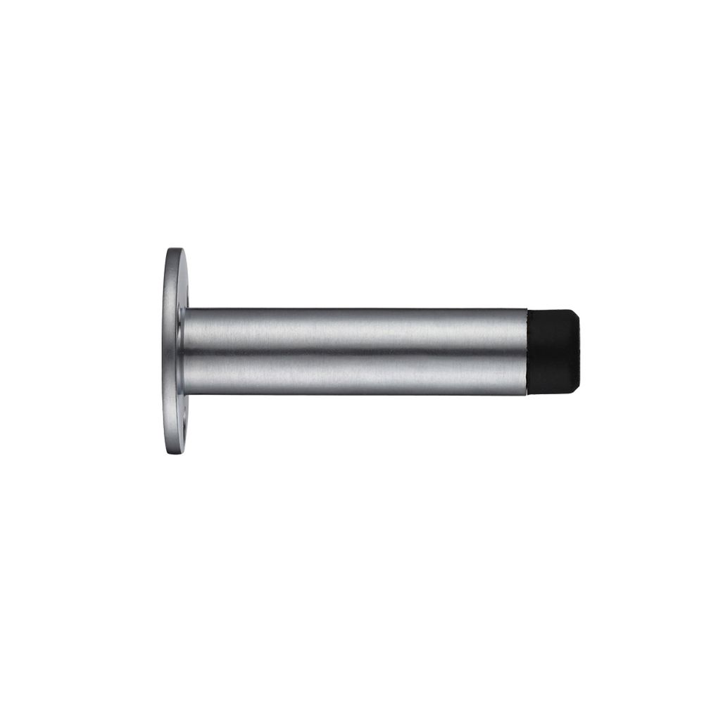 High quality image of the Zoo Hardware - Door Stop - Cylinder - with Rose 76mm - Face Fix - Satin Chrome | Sku. zab07bsc | available to order from Trade Door Handles.