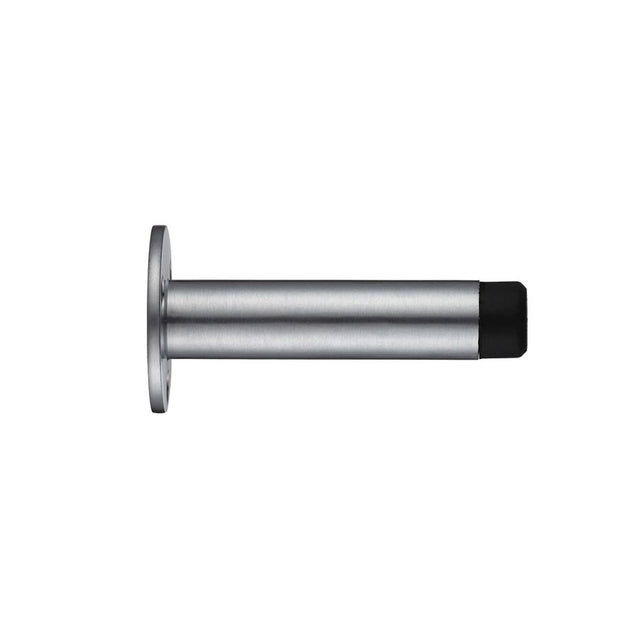High quality image of the Zoo Hardware - Door Stop - Cylinder - with Rose 76mm - Face Fix - Satin Chrome | Sku. zab07bsc | available to order from Trade Door Handles.