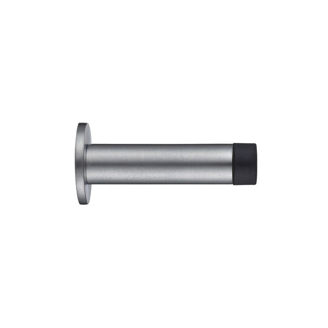 High quality image of the Zoo Hardware - Door Stop - Cylinder c/w Rose 70mm - Satin Chrome | Sku. zab07sc | available to order from Trade Door Handles.