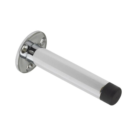 High quality image of the Zoo Hardware - Door Stop - Cylinder with Rose 90mm - Face Fix - Polished Chrome | Sku. zab09bcp | available to order from Trade Door Handles.