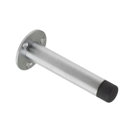 High quality image of the Zoo Hardware - Door Stop - Cylinder with Rose 90mm - Face Fix - Satin Chrome | Sku. zab09bsc | available to order from Trade Door Handles.