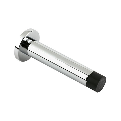 High quality image of the Zoo Hardware - Door Stop - Cylinder c/w Rose 80mm - Polished Chrome | Sku. zab09cp | available to order from Trade Door Handles.