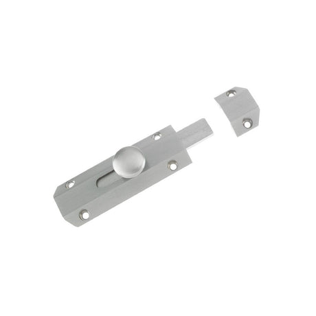 High quality image of the Zoo Hardware - Surface Bolt 102mm - Satin Chrome | Sku. zab100asc | available to order from Trade Door Handles.