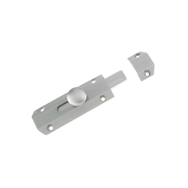 High quality image of the Zoo Hardware - Surface Bolt 102mm - Satin Chrome | Sku. zab100asc | available to order from Trade Door Handles.