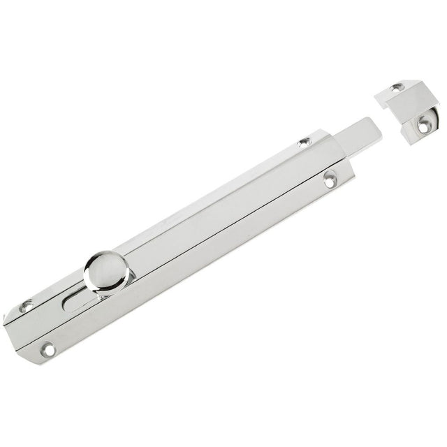 High quality image of the Zoo Hardware - Surface Bolt 202mm - Polished Chrome | Sku. zab100ccp | available to order from Trade Door Handles.