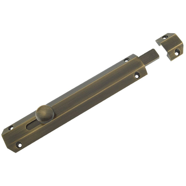 High quality image of the Zoo Hardware - Surface Bolt 202mm - Bronze | Sku. zab100cfb | available to order from Trade Door Handles.