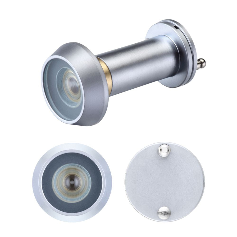 High quality image of the Zoo Hardware - Door Viewer with Glass Lens - 14mm dia - 180 deg. Angle of Vision - Suitable for 35-61mm Doors, Finish - Satin Chrome | Sku. zab30sc | available to order from Trade Door Handles.