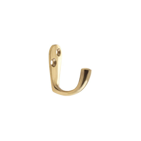 High quality image of the Zoo Hardware - Single Robe Hook - Polished Brass | Sku. zab81 | available to order from Trade Door Handles.