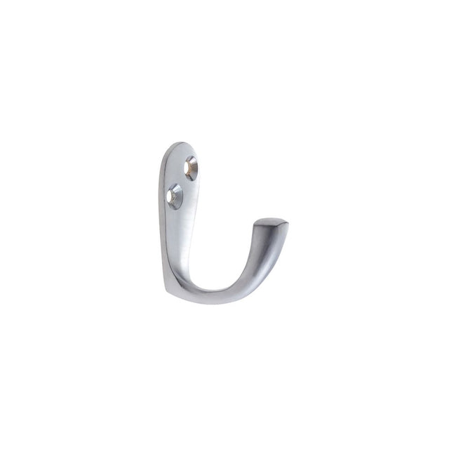 High quality image of the Zoo Hardware - Single Robe Hook - Satin Chrome | Sku. zab81sc | available to order from Trade Door Handles.