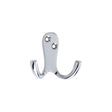 High quality image of the Zoo Hardware - Double Robe Hook - Polished Chrome | Sku. zab82cp | available to order from Trade Door Handles.