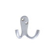 High quality image of the Zoo Hardware - Double Robe Hook - Satin Chrome | Sku. zab82sc | available to order from Trade Door Handles.