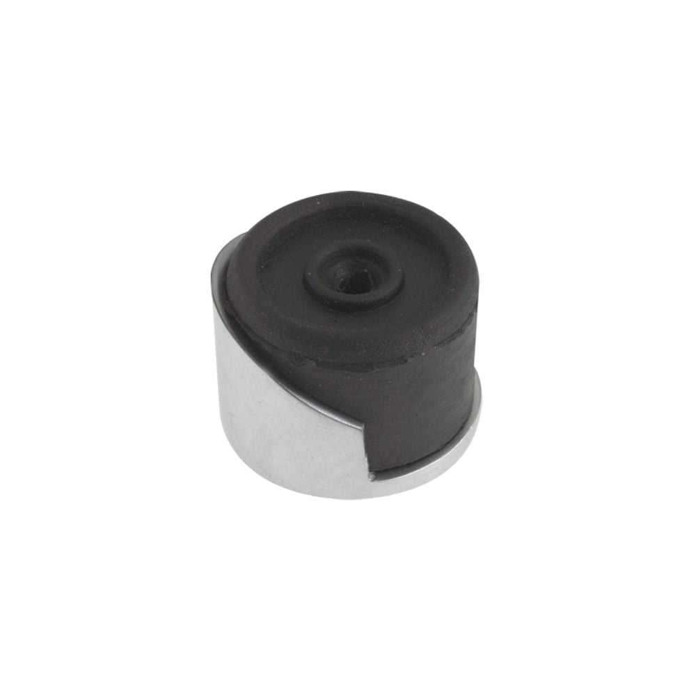 High quality image of the Zoo Hardware - Round Floor Mounted Door Stop - Satin Chrome | Sku. zab85sc | available to order from Trade Door Handles.