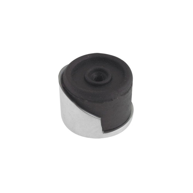 High quality image of the Zoo Hardware - Round Floor Mounted Door Stop - Satin Chrome | Sku. zab85sc | available to order from Trade Door Handles.