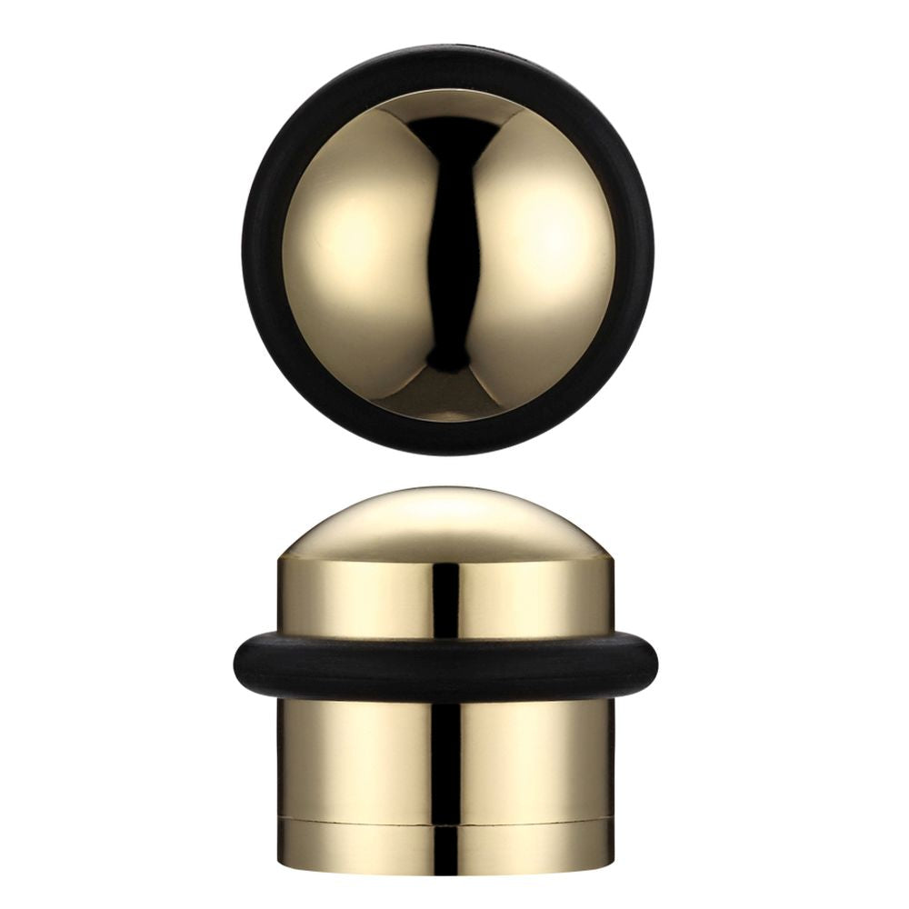 High quality image of the Zoo Hardware - Domed Floor Mounted Door Stop - 31mm Dia 35mm Proj - Polished Brass | Sku. zab86 | available to order from Trade Door Handles.