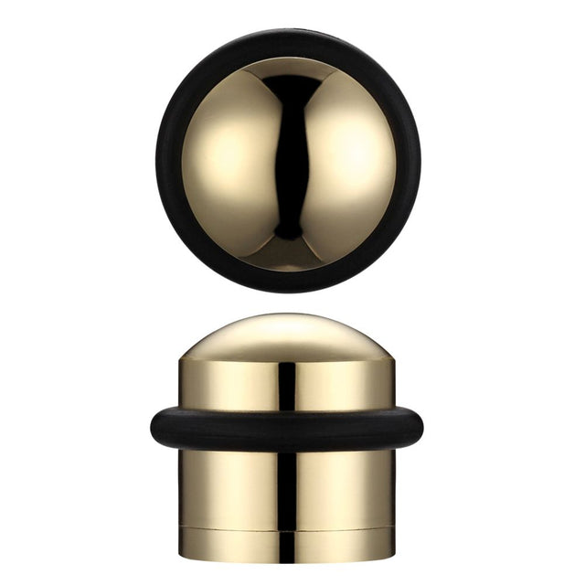 High quality image of the Zoo Hardware - Domed Floor Mounted Door Stop - 31mm Dia 35mm Proj - Polished Brass | Sku. zab86 | available to order from Trade Door Handles.
