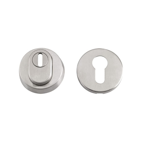 High quality image of the Zoo Hardware - Security Escutcheon - 53mm dia - Stain Stainless Steel | Sku. zas008ss | available to order from Trade Door Handles.