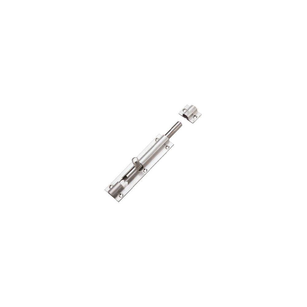 High quality image of the Zoo Hardware - Barrel Bolt 150mm x 40mm including Keeps and Screws - Stain Stainless Steel | Sku. zas01ass | available to order from Trade Door Handles.