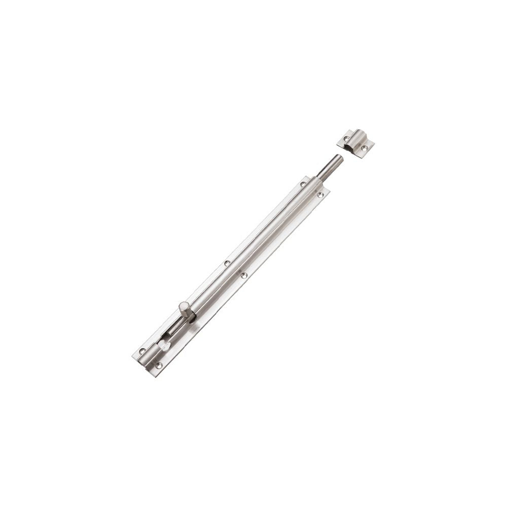 High quality image of the Zoo Hardware - Barrel Bolt 300mm x 40mm including Keeps and Screws - Stain Stainless Steel | Sku. zas01css | available to order from Trade Door Handles.