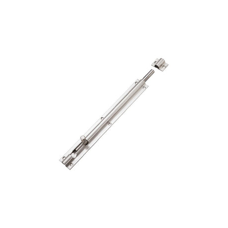 High quality image of the Zoo Hardware - Barrel Bolt 300mm x 40mm including Keeps and Screws - Stain Stainless Steel | Sku. zas01css | available to order from Trade Door Handles.