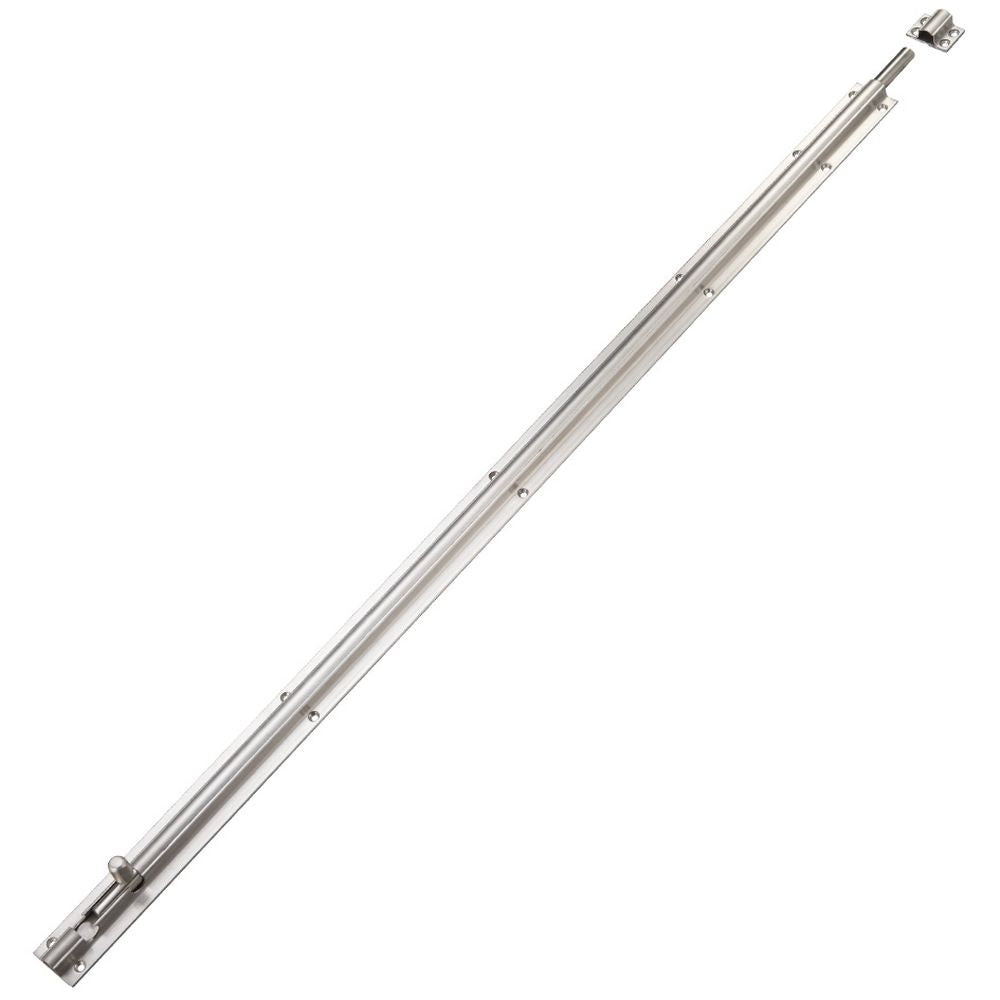 High quality image of the Zoo Hardware - Barrel Bolt 900mm x 40mm including Keeps and Screws - Stain Stainless Steel | Sku. zas01fss | available to order from Trade Door Handles.