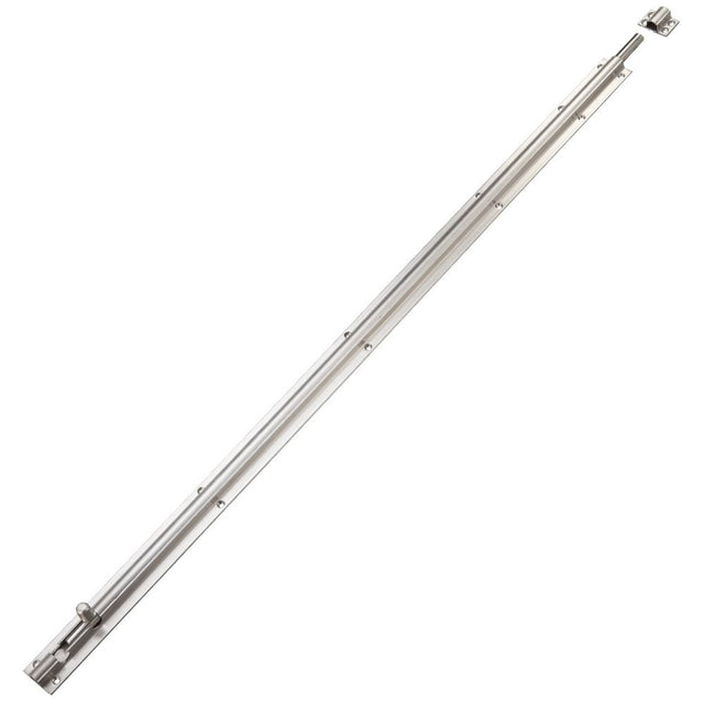 High quality image of the Zoo Hardware - Barrel Bolt 900mm x 40mm including Keeps and Screws - Stain Stainless Steel | Sku. zas01fss | available to order from Trade Door Handles.