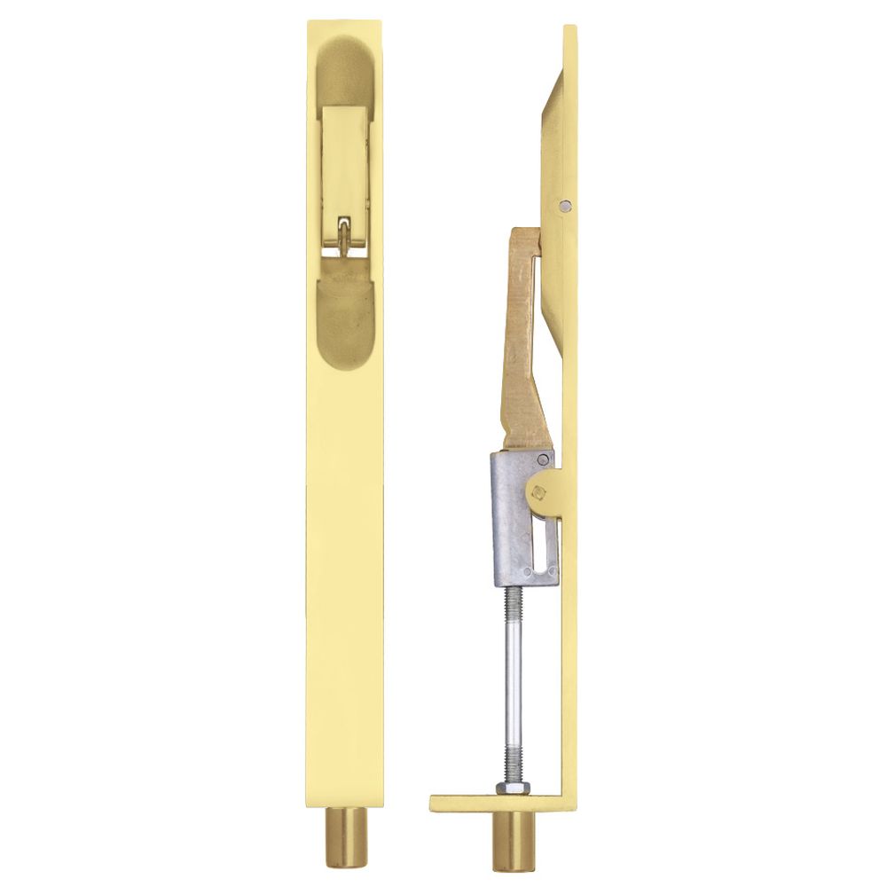 High quality image of the Zoo Hardware - Lever Action Flush Bolt 20 x 200mm - PVD Brass | Sku. zas03pvd | available to order from Trade Door Handles.