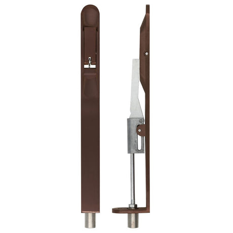 High quality image of the Zoo Hardware - Lever Action Flush Bolt - Radius 20 x 200mm - PVD Etna Bronze | Sku. zas03r-etb | available to order from Trade Door Handles.