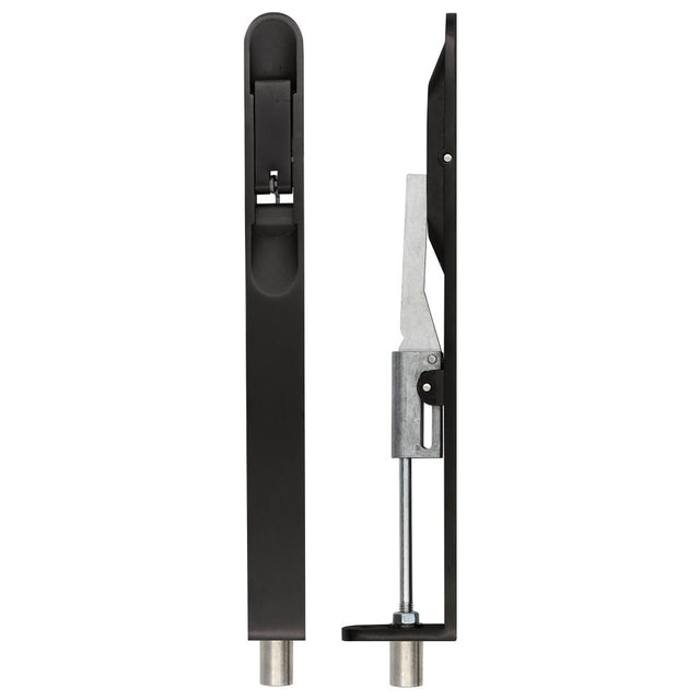 High quality image of the Zoo Hardware - Lever Action Flush Bolt - Radius 20 x 200mm Powder Coated Matt Black | Sku. zas03r-pcb | available to order from Trade Door Handles.