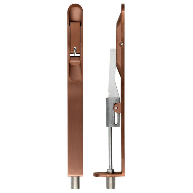 High quality image of the Zoo Hardware - Lever Action Flush Bolt - Radius 20 x 200mm - PVD Satin Bronze | Sku. zas03rpvdbz | available to order from Trade Door Handles.