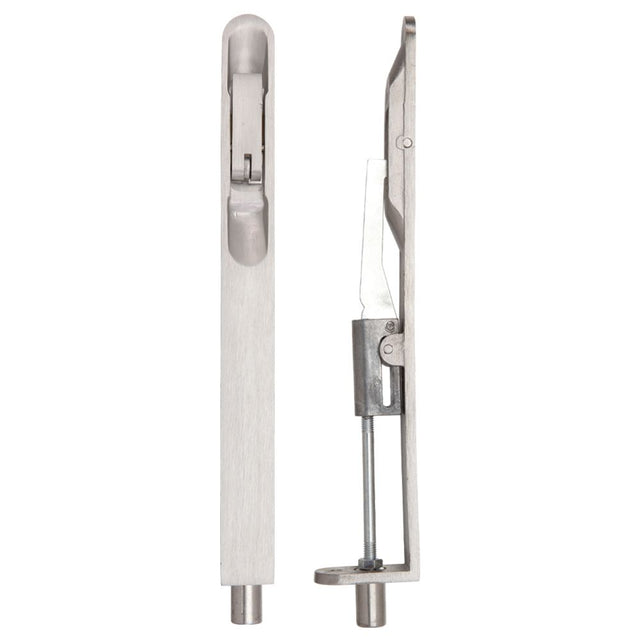 High quality image of the Zoo Hardware - Lever Action Flush Bolt - Radius 20 x 203mm - Stain Stainless Steel | Sku. zas03rss | available to order from Trade Door Handles.