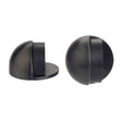 High quality image of the Zoo Hardware - Door Stop - Floor Mounted Oval - 45mm dia PVD Graphite Finish - Black | Sku. zas06-pvdgh | available to order from Trade Door Handles.