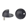 High quality image of the Zoo Hardware - Door Stop Floor Mounted - Oval - Powder Coated Matt Black | Sku. zas06b-pcb | available to order from Trade Door Handles.