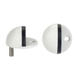 High quality image of the Zoo Hardware - Door Stop Floor Mounted - Oval - Powder Coated Matt White | Sku. zas06b-pcw | available to order from Trade Door Handles.