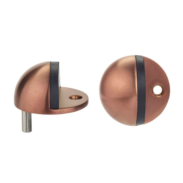 High quality image of the Zoo Hardware - Door Stop Floor Mounted - Oval - PVD Satin Bronze | Sku. zas06b-pvdbz | available to order from Trade Door Handles.