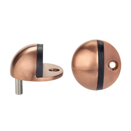 High quality image of the Zoo Hardware - Door Stop Floor Mounted - Oval - Tuscan Rose Gold | Sku. zas06b-trg | available to order from Trade Door Handles.