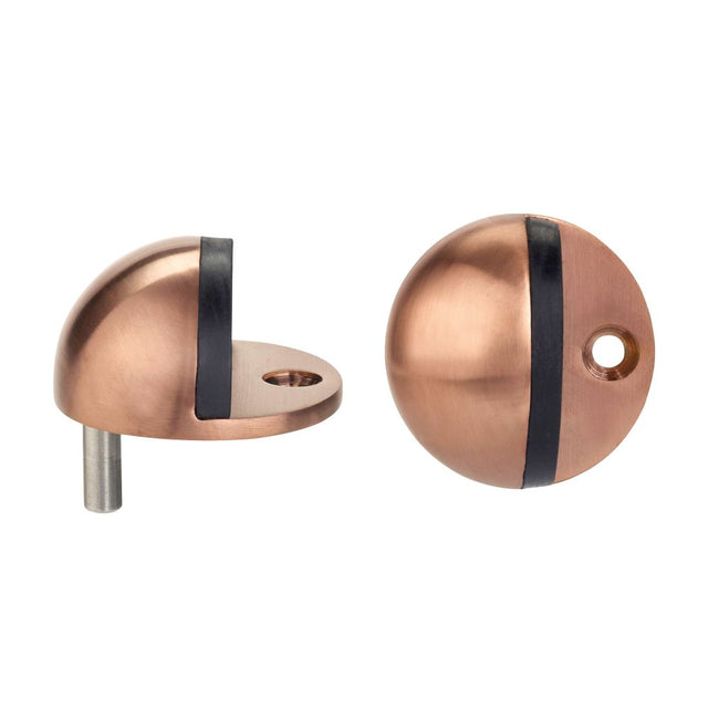High quality image of the Zoo Hardware - Door Stop Floor Mounted - Oval - Tuscan Rose Gold | Sku. zas06b-trg | available to order from Trade Door Handles.