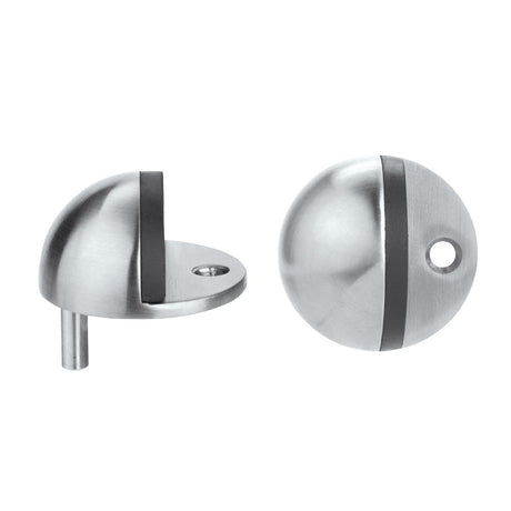 High quality image of the Zoo Hardware - Door Stop - Floor Mounted Oval - 45mm - Stain Stainless Steel | Sku. zas06bss | available to order from Trade Door Handles.