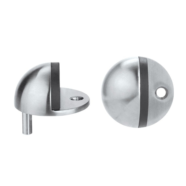 High quality image of the Zoo Hardware - Door Stop - Floor Mounted Oval - 45mm - Stain Stainless Steel | Sku. zas06bss | available to order from Trade Door Handles.