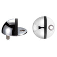 High quality image of the Zoo Hardware - Door Stop - Floor Mounted Oval - 40mm - Polished Stainless Steel | Sku. zas06cps | available to order from Trade Door Handles.
