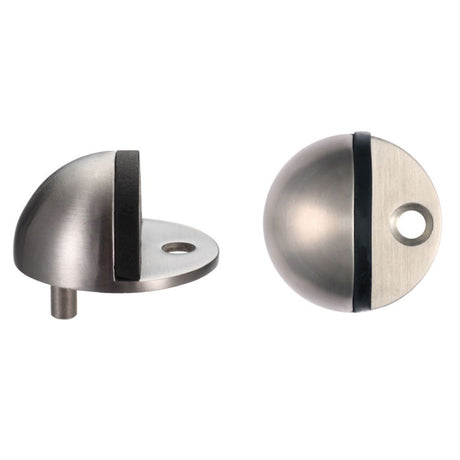 High quality image of the Zoo Hardware - Door Stop - Floor Mounted Oval - 40mm - Stain Stainless Steel | Sku. zas06css | available to order from Trade Door Handles.