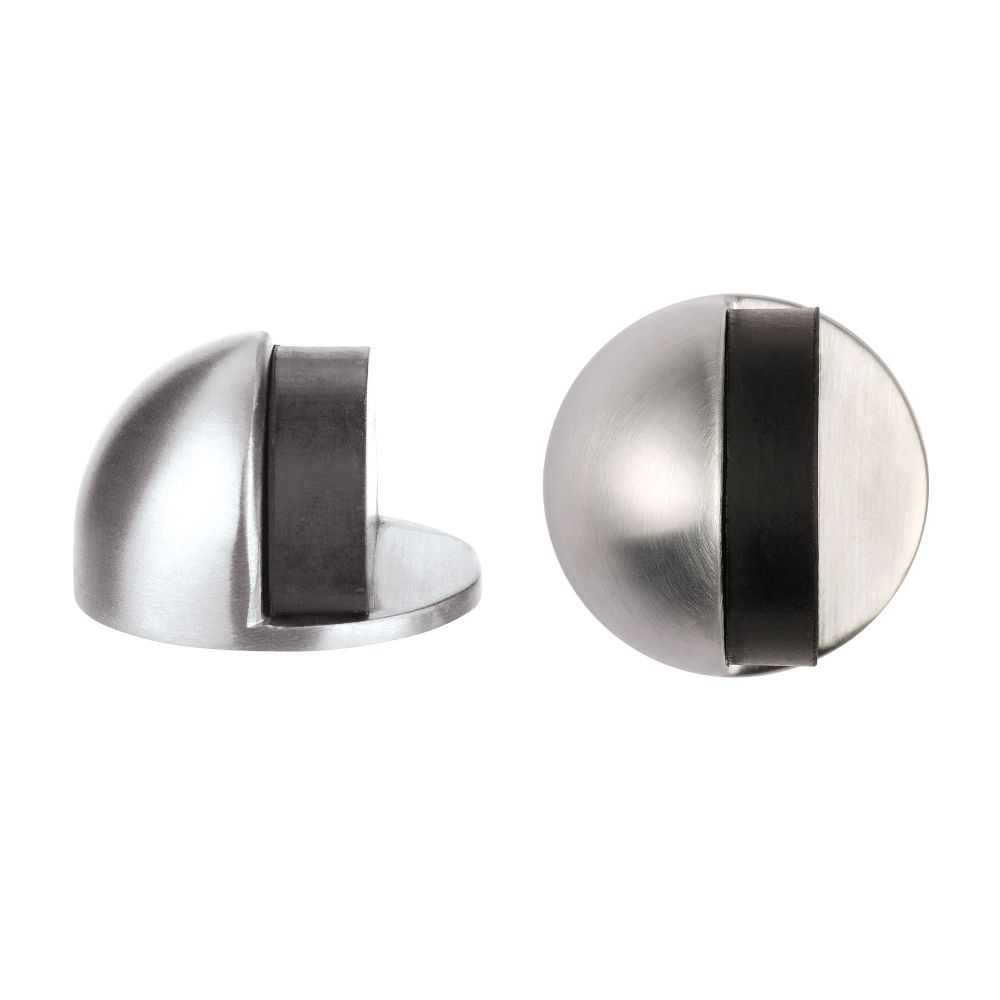 High quality image of the Zoo Hardware - Door Stop - Floor Mounted Oval - 45mm dia - Stain Stainless Steel | Sku. zas06ss | available to order from Trade Door Handles.
