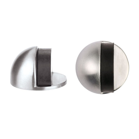 High quality image of the Zoo Hardware - Door Stop - Floor Mounted Oval - 45mm dia - Stain Stainless Steel | Sku. zas06ss | available to order from Trade Door Handles.