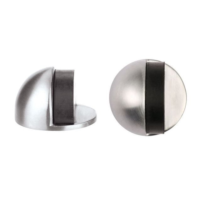 High quality image of the Zoo Hardware - Door Stop - Floor Mounted Oval - 45mm dia - Stain Stainless Steel | Sku. zas06ss | available to order from Trade Door Handles.