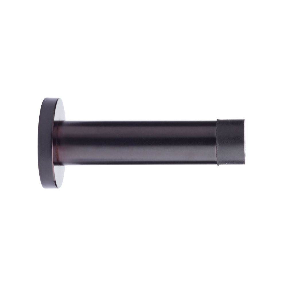 High quality image of the Zoo Hardware - Door Stop - Cylinder - 70mm Projection With Rose - PVD Etna Bronze | Sku. zas07-etb | available to order from Trade Door Handles.