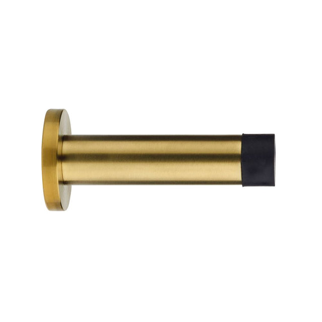 High quality image of the Zoo Hardware - Door Stop - Cylinder - 70mm Projection With Rose - Favo Satin Brass | Sku. zas07-fsb | available to order from Trade Door Handles.