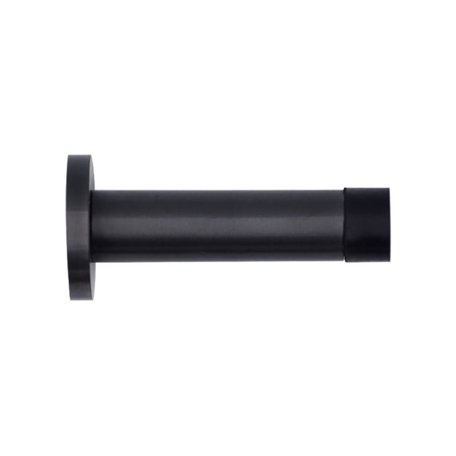 High quality image of the Zoo Hardware - Door Stop - Cylinder - 70mm Projection With Rose - Powder Coated Black | Sku. zas07-pcb | available to order from Trade Door Handles.